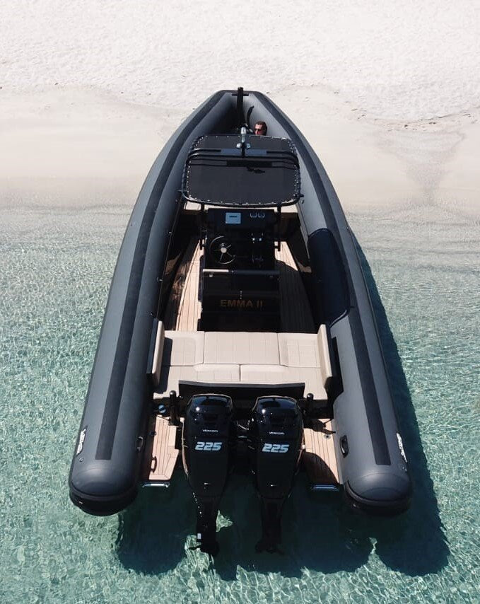 Sea Water Phantom 280 vor dem Strand, Luftaufnahme