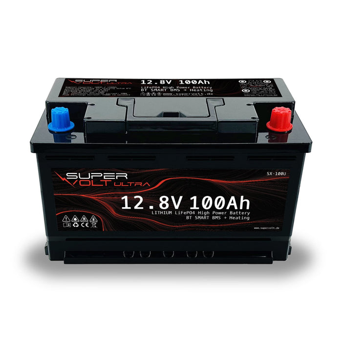 Supervolt Ultra 100 Ah – LiFePO4 Hochstrombatterie 12,8 V mit Heizung