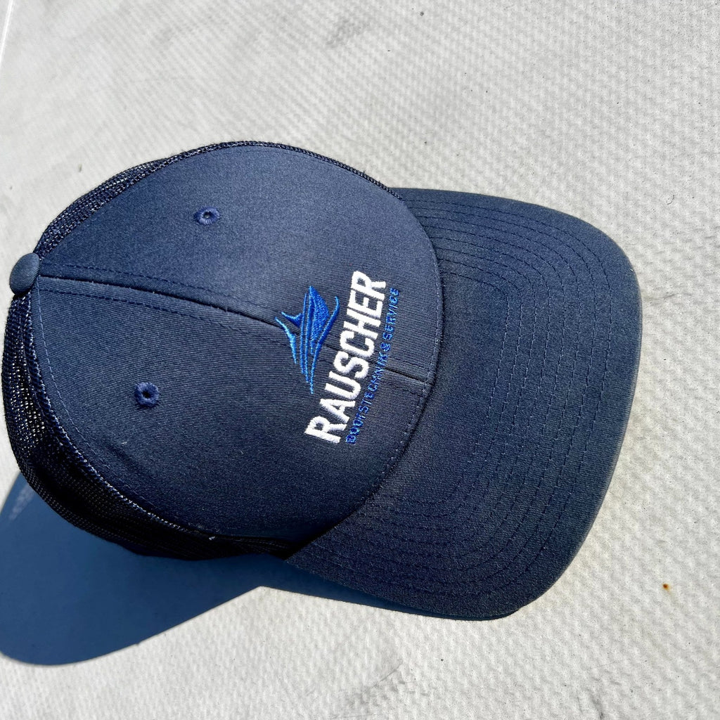 Rauscher Boot Trucker Cap von oben, Netzrücken und gebogener Schirm